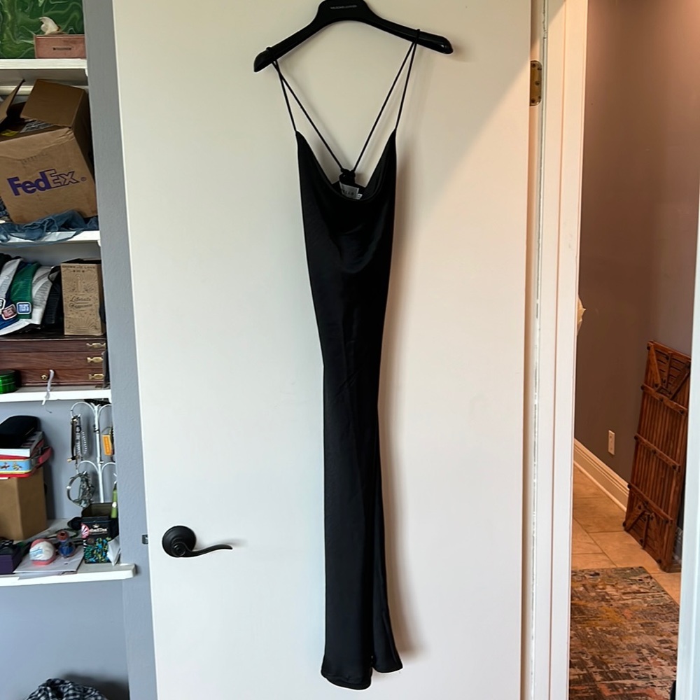 Hello molly satin black dress